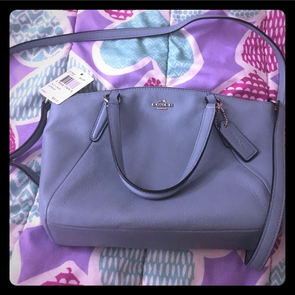 Light blue COACH Kelsey crossbody small 10x6.5